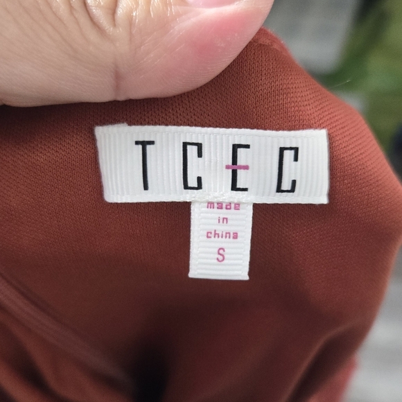 TCEC Red Puffy Sleeves Mini Dress Sz Small - Picture 3 of 10